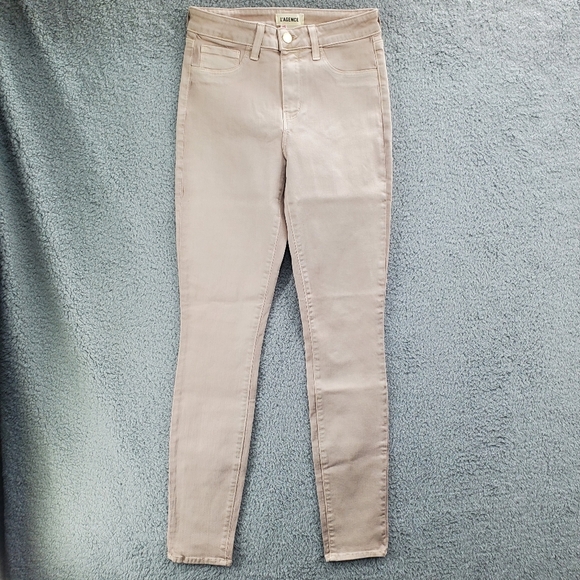 L'AGENCE Denim - L'AGENCE Marguerite Skinny High Rise Jeans Biscuit